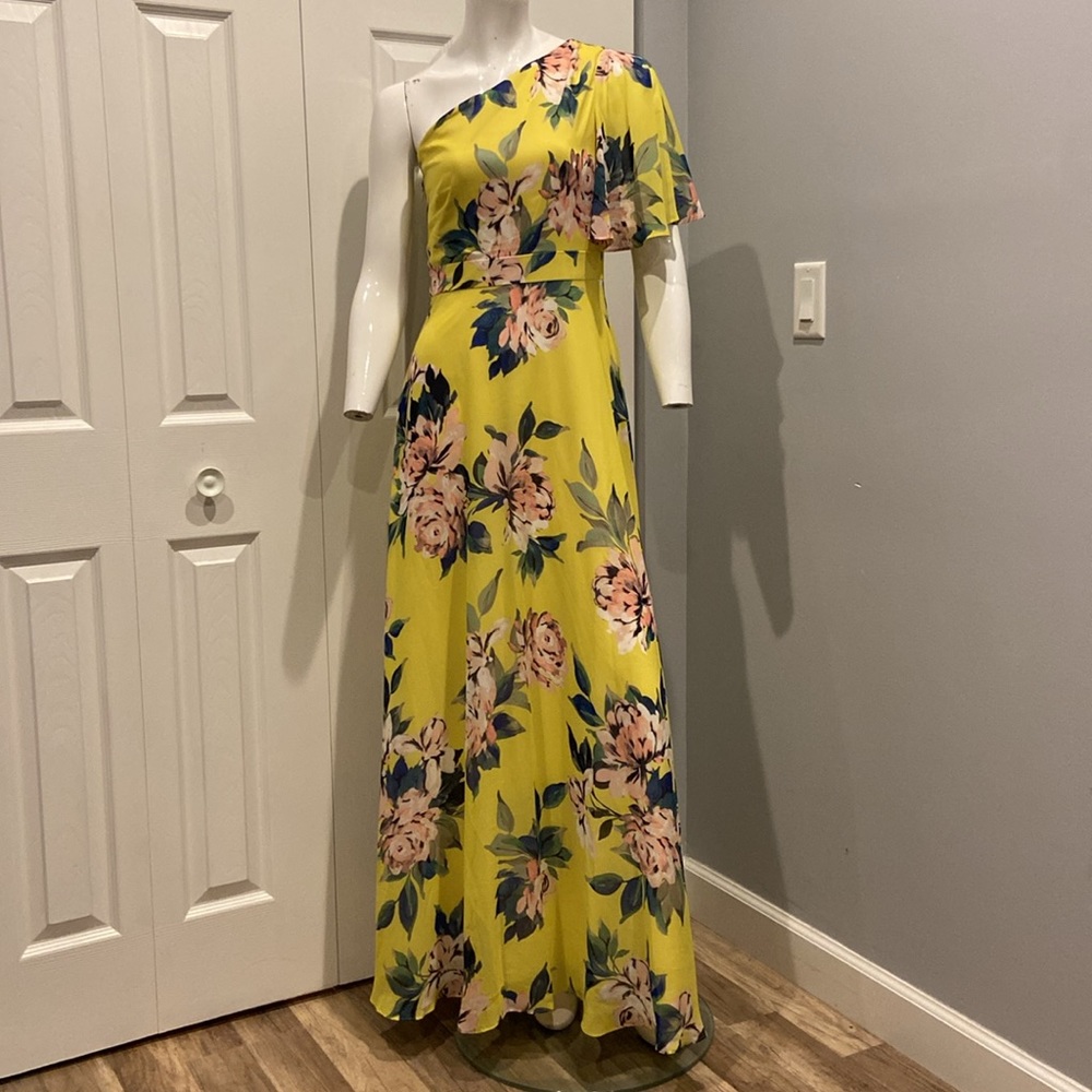 NWOT Eliza J one shoulder floral maxi - Picture 3 of 12